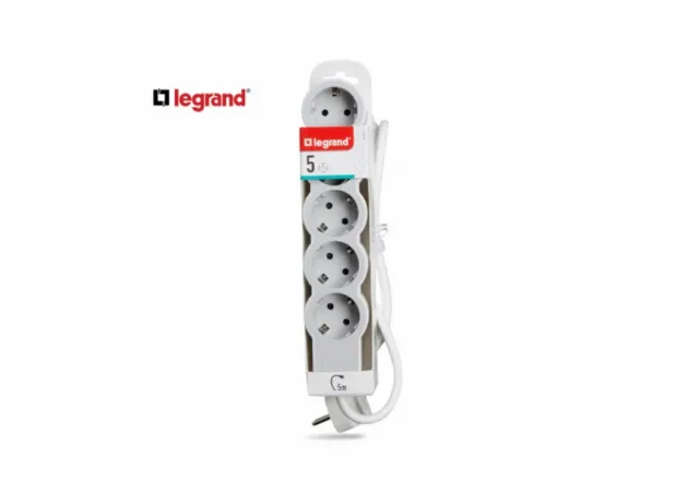 LG 694571 PRODUZNI BLOK 5X2P+E 5M (BELA/S.SIVA)