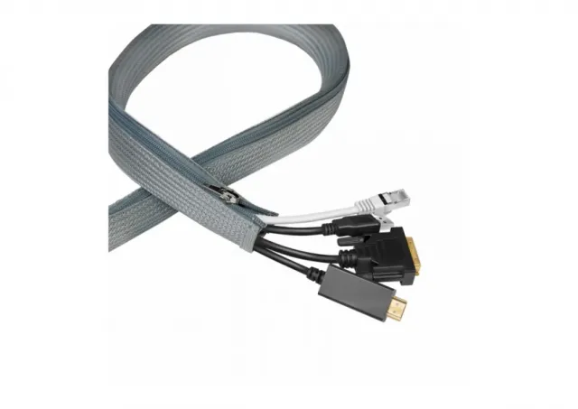 LogiLink  fleksibilna zaštita za kablove sa rajfešlusom 1m x 30mm siva