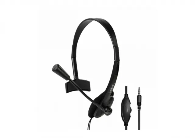 Logilink mono slušalice, povezivanje 3.5mm, mikrofon za call centre