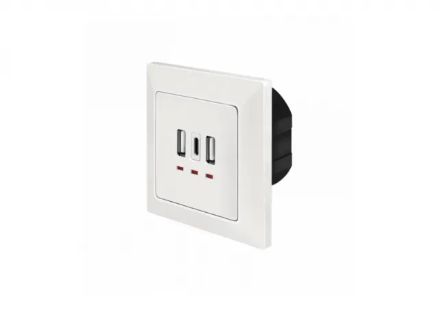 Logilink uzidna utičnica, 2 USB-A, 1 USB-C