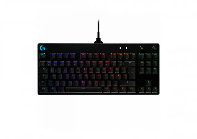 LOGITECH G PRO TKL Corded Mechanical Gaming Keyboard - BLACK - US INT'L - USB - CLICKY