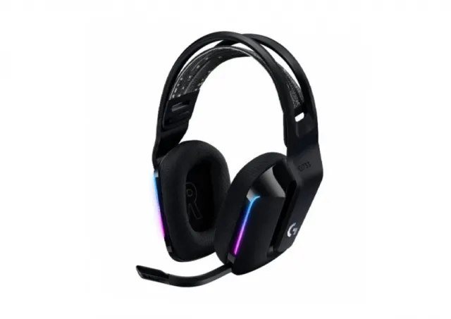 Logitech G733 Lightspeed Wireless RGB Gaming Headset, Black