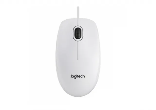 Logitech miš B100-beli