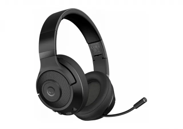 LORGAR Noah 500, Wireless Gaming headset with microphone, JL7006, BT 5.3, battery life up to 58 h (1000mAh), USB (C) charging cable (0.8m), 3.5 mm AUX cable (1.5m), size: 195*185*80mm, 0.24kg, black