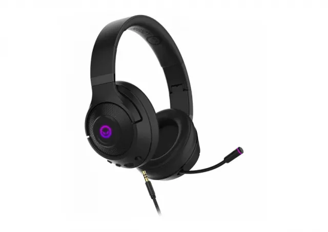 LORGAR Noah 701, gaming headset with microphone, 2.4GHz USB dongle + BT 5.1 Realtek 8763, battery 1000mAh, type-C charging cable 0.8m, audio cable 1.5m, size:195*185*80mm, 0.28kg. Black