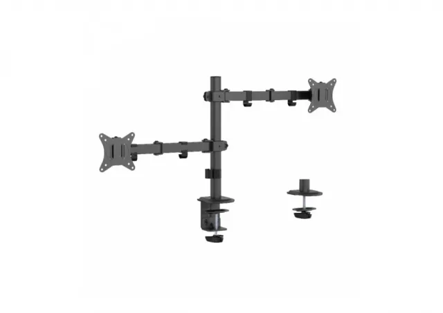 MA-D2-03 Gembird Podesivi dupli stoni drzac za monitor, tilt, 17-32 max.2x9kg