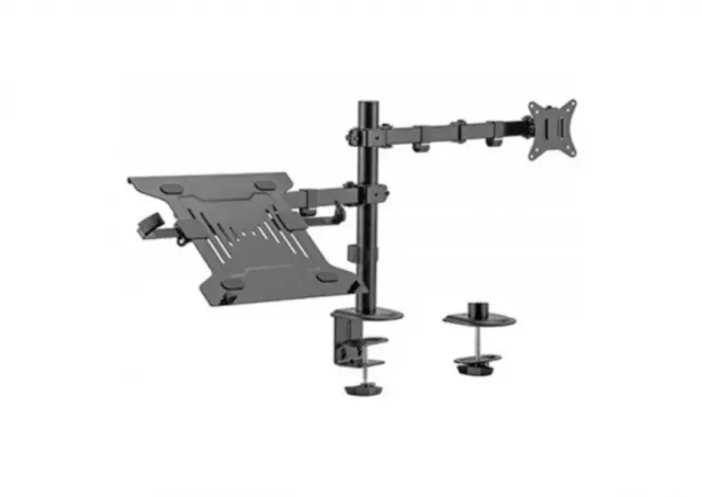MA-DA-03 Gembird Podesivi stoni drzac za monitor tilt, 17-32 max.9kg + nosac za laptop