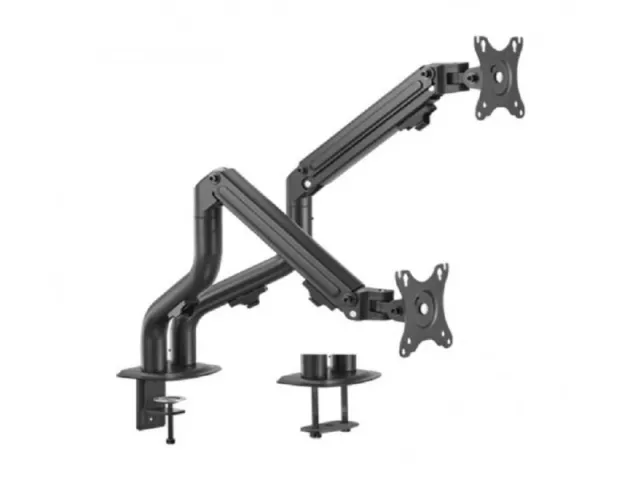 MA-DA2-02 Gembird Podesivi dupli stoni drzac za monitor, tilt,17-27 max.2x8kg (alt.MA-DA2-05) FO