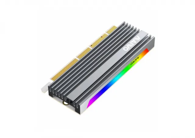 MAIWO Adapter M.2 NVMe na PCI-Express RGB Alu heatsink, KT058 