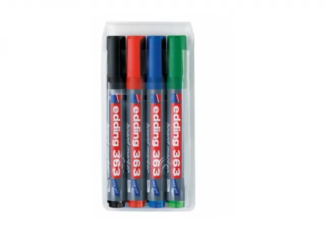 Marker za belu tablu 363 1-5mm, kosi vrh, set 1/4 Edding sortirano 09M363Q