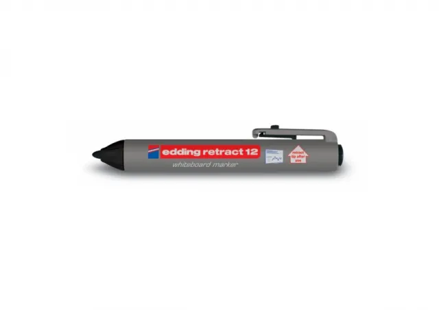 Marker za belu tablu E-12 Retract 1,5-3mm Edding crna 09M12B