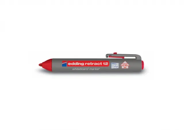 Marker za belu tablu E-12 Retract 1,5-3mm Edding crvena 09M12D