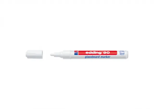Marker za staklenu tablu E-90 2-3mm, zaobljeni Edding bela 09M90A