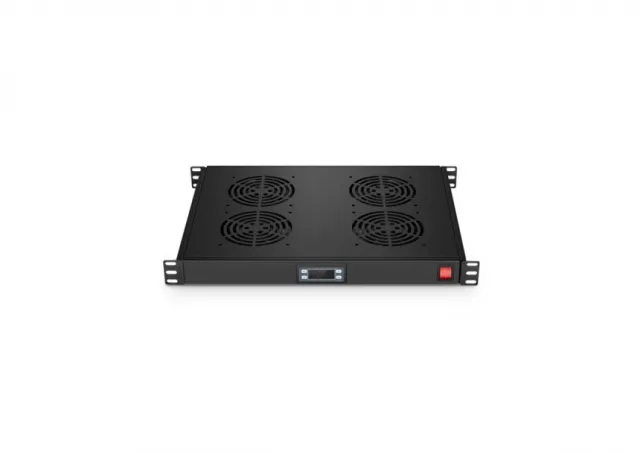 MAXPRO LINE Ventilacioni panel-polica, četiri ventilatora i termostat, 1U 