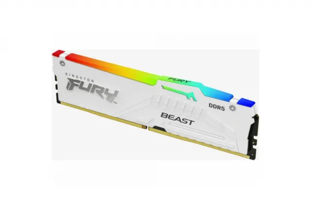 Memorija KINGSTON 16GB/DIMM/DDR5/5600MHz/CL36/FURY Beast RGB/bela