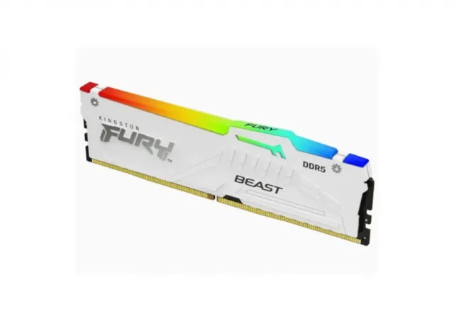 Memorija KINGSTON 16GB/DIMM/DDR5/5600MHz/CL40/FURY Beast RGB/bela