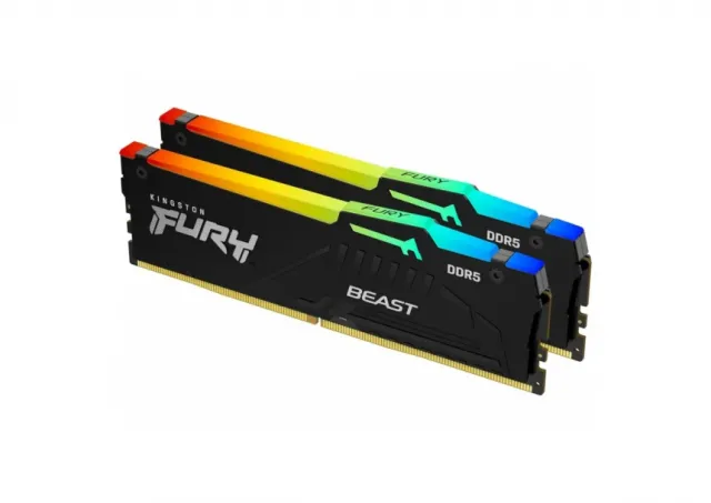 Memorija KINGSTON 32GB(2x16GB)/DIMM/DDR5/6000MHz/CL36/FURY Beast RGB/bela