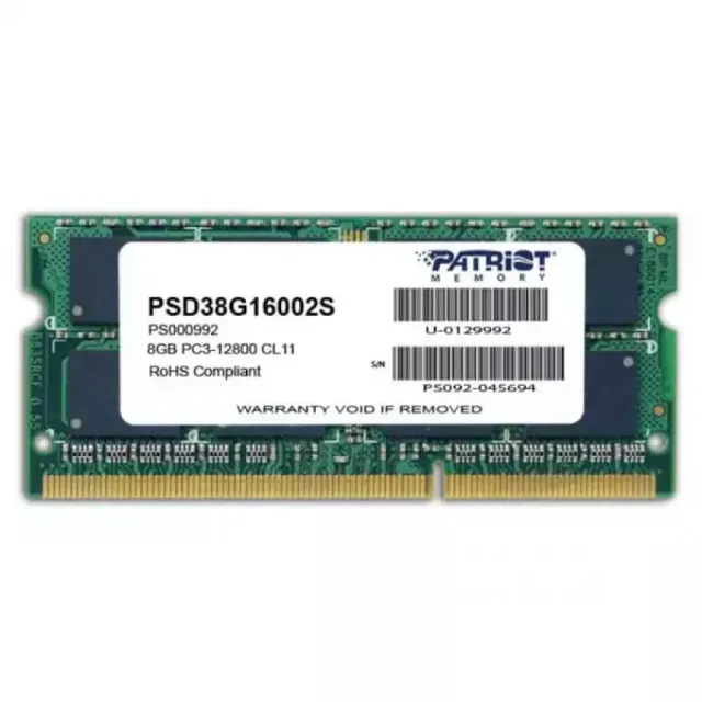 Memorija Patriot SODIMM DDR3 - 8 GB 1600 MHz, PSD38G16002S