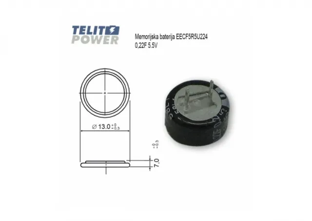 Memorijska baterija 0.22F 5.5V  EECF5R5U224