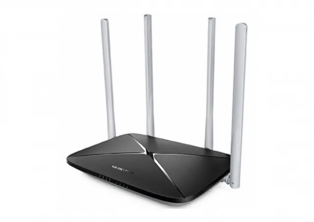Mercusys AC1200 Dual Band Wireless Router 802.11ac, 4x10/100Mbps LAN ports, 1x10/100Mbps WAN port, 4 x 5dBi omni directional antennas, WDS bridge, 2.4GHz guest network