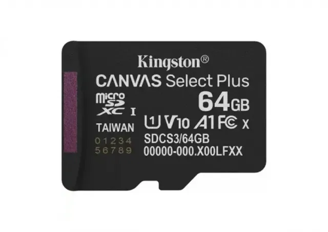 Micro SD Card 64GB Kingston SDCS3/64GBGBSP class 10