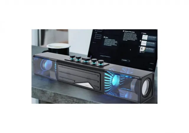 Microlab MS213B Bluetooth speaker soundbar 2x10W, Baterija 3.7V/4000mA USB, SD, AUX, LED/black