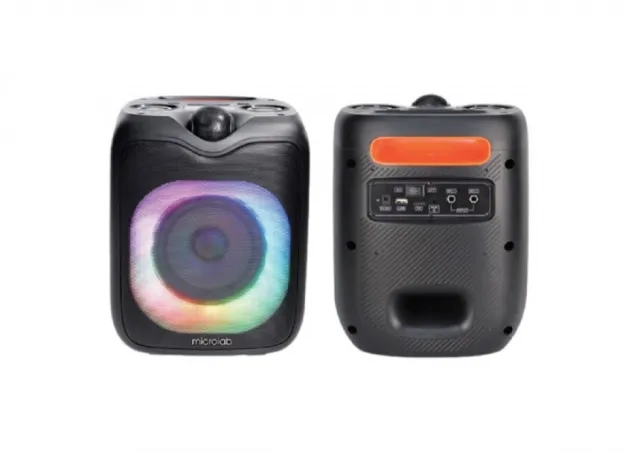 Microlab PT601W karaoke zvucnik 80W, Bluetooth, LED, 7,4V/3600mAh, Aux, USB, microSD, FM + Mic*1kom