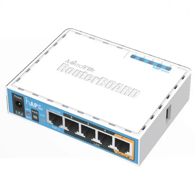 MikroTik hAP ac lite RB952Ui-5ac2nD WiFi AC750Mb/s High Power 200mW dual band 2.4 & 5GHz 802.11ac/a/b/g/n VPN ruter sa 5 x LAN / WAN port, PoE in & out, USB port za LTE modeme, CPU 650MHz, 64MB RAM, RouterOS L4