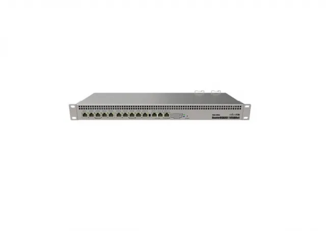 MikroTik RB1100AHx4 Dude Edition ruter sa 13 Gigabit 10/100/1000Mb/s LAN/WAN, Quad core CPU 1.4GHz , IPsec accelerator, 60GB M.2 SSD, 2 x SATA3, 1GB RAM, PoE in 802.3af/at, dual redundant power supplies, 19" rack, ROS L6