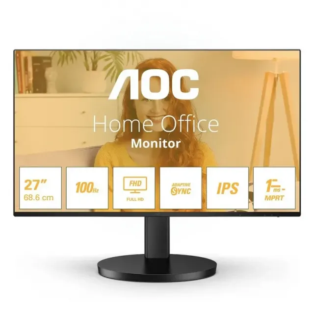 Monitor AOC 27B3HA2 27"/IPS/1920x1080/100Hz/1ms MPRT/VGA,HDMI/VESA/zvučnici/crna