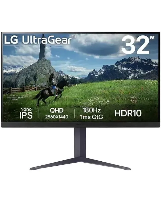 Monitor LG 32GS85Q-B 31.5"/IPS/2560x1440/180Hz/1ms GtG/HDMIx2,DP,USB/Gsync,freesync/pivot,visina