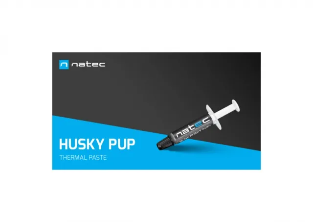 Natec NPT-1580 HUSKY PUP, Thermal Grease, 0.5g capacity, Thermal conductivity 4.63 W/mK, Working Temperature -30°C to +280°C, Grey