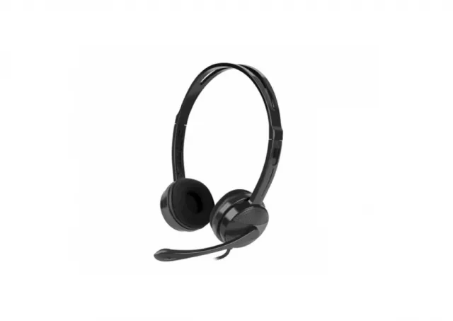 Natec NSL-1295 CANARY, Stereo Headset with Volume Control, 3.5mm Stereo, Black