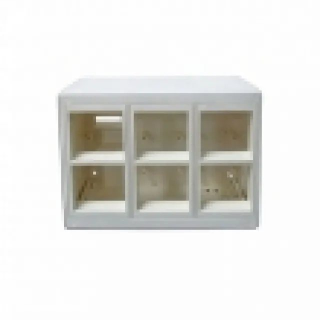 Nazidna kutija sa poklopcem i 6 slotova za 45x45mm module (12M) dim. 172x132x70mm NA2533AS3P2H