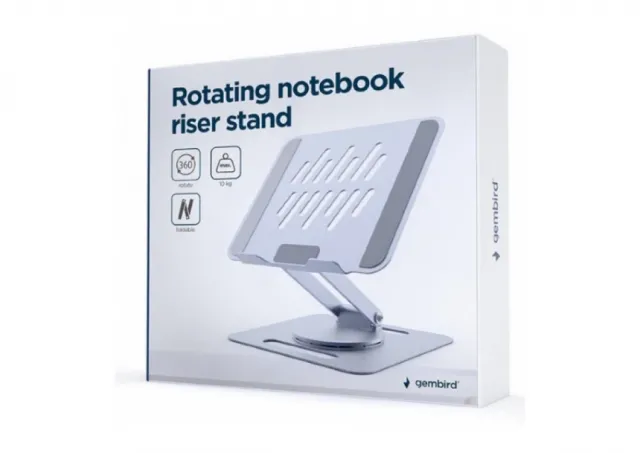 NBS-DR1-01 Gembird Rotirajuce postolje za laptop 15,6, max.1kg, spacegrey
