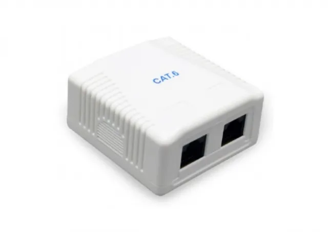NCAC-2U6-01 Gembird CAT6 UTP 2-port skutija za povr&#353;insku monta&#382;u za RJ45