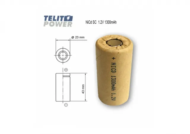 NiCd SC 1.2V 1300mAh