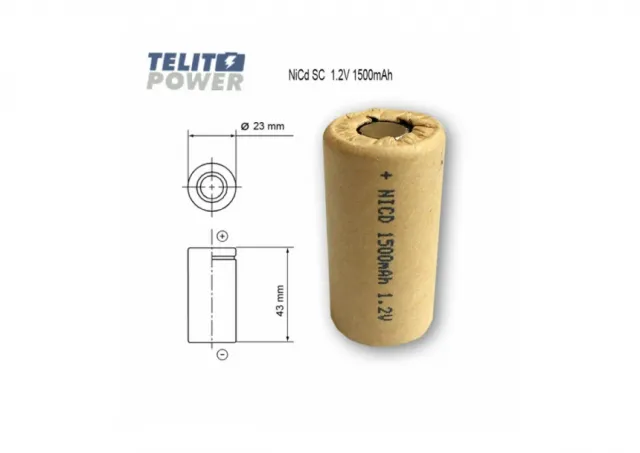 NiCd SC 1.2V 1500mAh