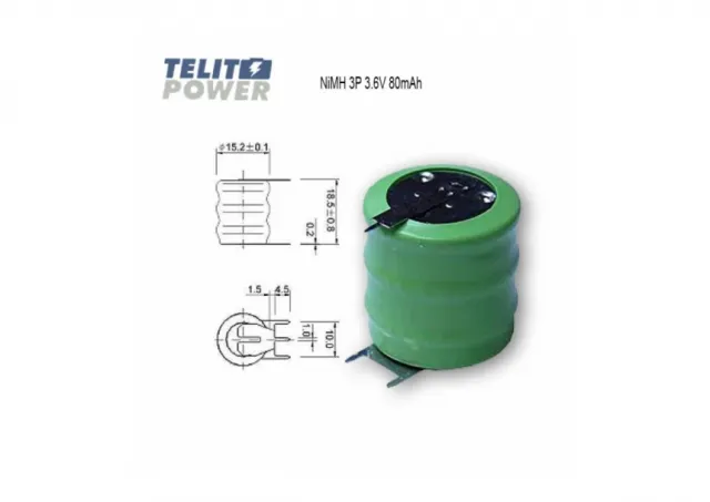 NiMH 3P 3.6V 80mAh