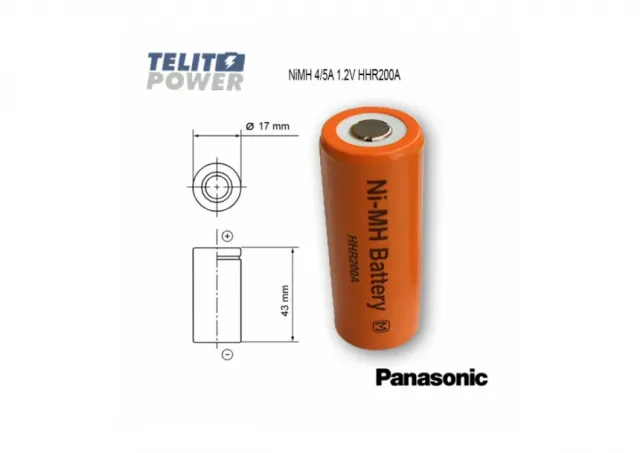 NiMH 4/5A 1.2V 2000mAh BK200A ( HHR200A ) Panasonic