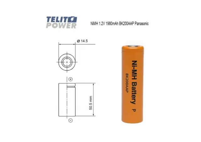 NiMH AA 1.2V 1980mAh BK200AAP Panasonic