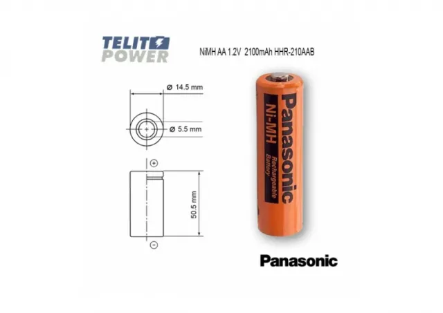  NiMH AA 1.2V 2100mAh HHR210AAB Panasonic