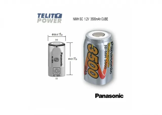 NiMH SC CUBE  1.2V 3500mAh HHR-35SCP Panasonic