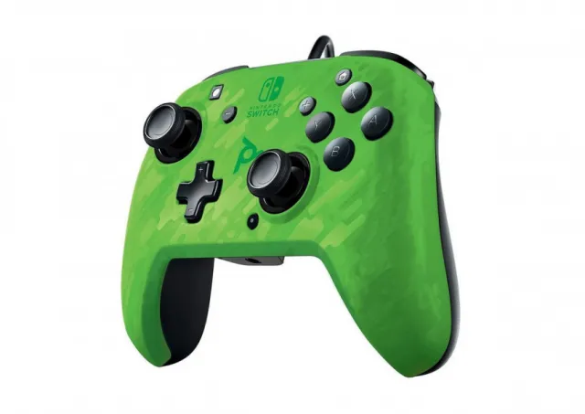 Nintendo Switch Faceoff Deluxe Controller + Audio Camo Green