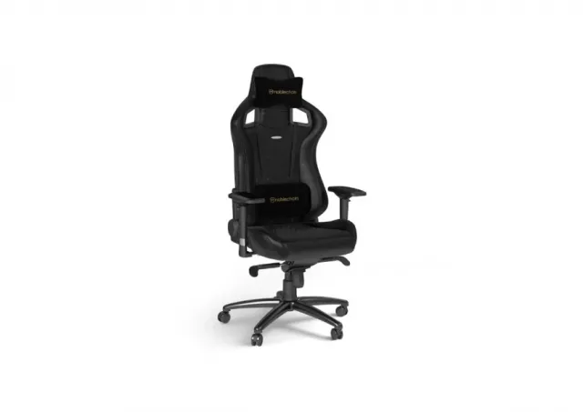 NOBLECHAIRS EPIC Real Leather Gaming stolica crna 
