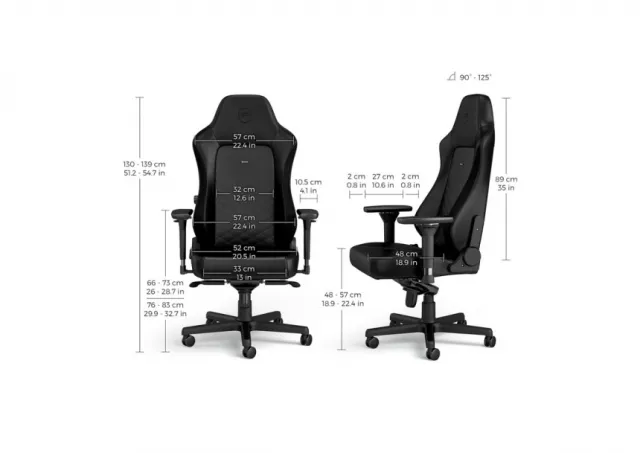 NOBLECHAIRS HERO Gaming stolica crna 