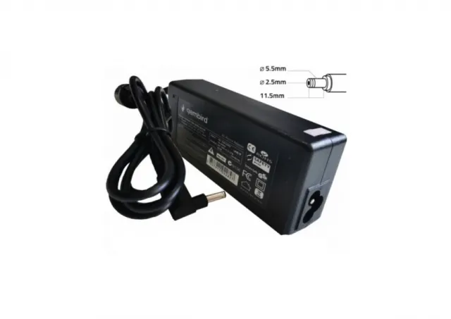 NPA65-190-3420 (AS12)** Gembird punjac za laptop 65W-19V-3.42A, 5.5x2.5mm black (860 Alt=AS16) 38952