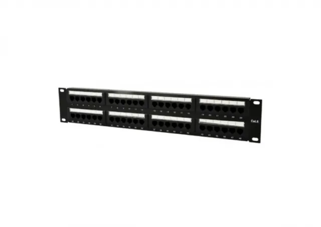 NPP-C648CM-001 Gembird Cat.6 48 port patch panel with rear cable management