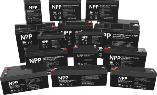 NPP NP12V-7.5Ah, AGM BATTERY,  C20=7.5AH, T1, 151x65x94x100, 2,07KG, BLACK 43869