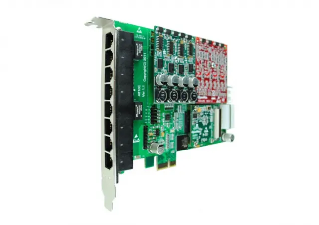 OpenVox AE810E PCI Express VoIP Asterisk kartica w/ Hardware Echo Cancellation EC2032-128 (8-portna, 2 slota za FXO400/FXS400 module)